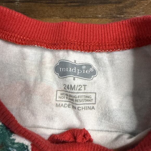 Mud Pie Kids Christmas Truck Boys Pajamas Size 24 Months - Picture 2 of 8